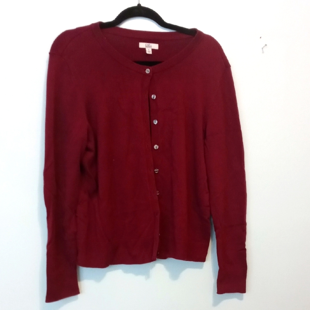 Women's Wine Cardigan
